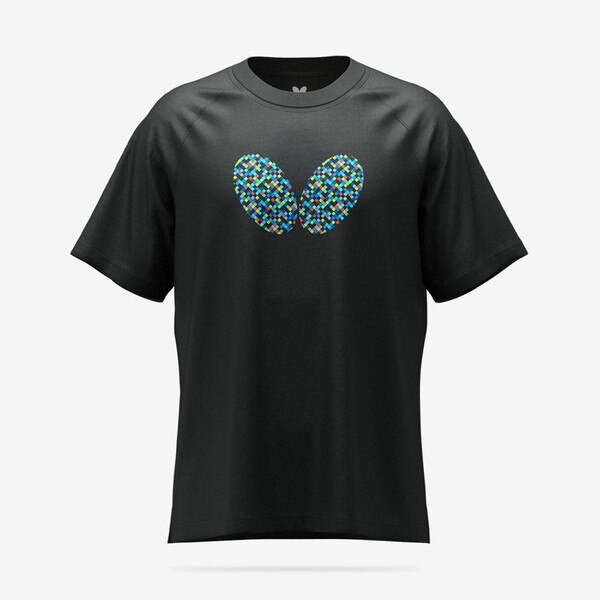 Butterfly Maltil T-Shirt - Black-Blue